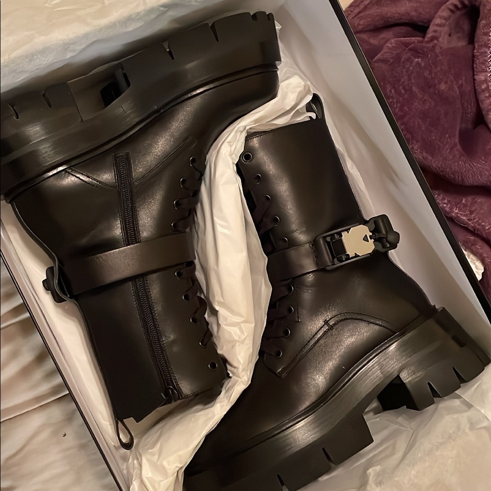 Versace combat boots